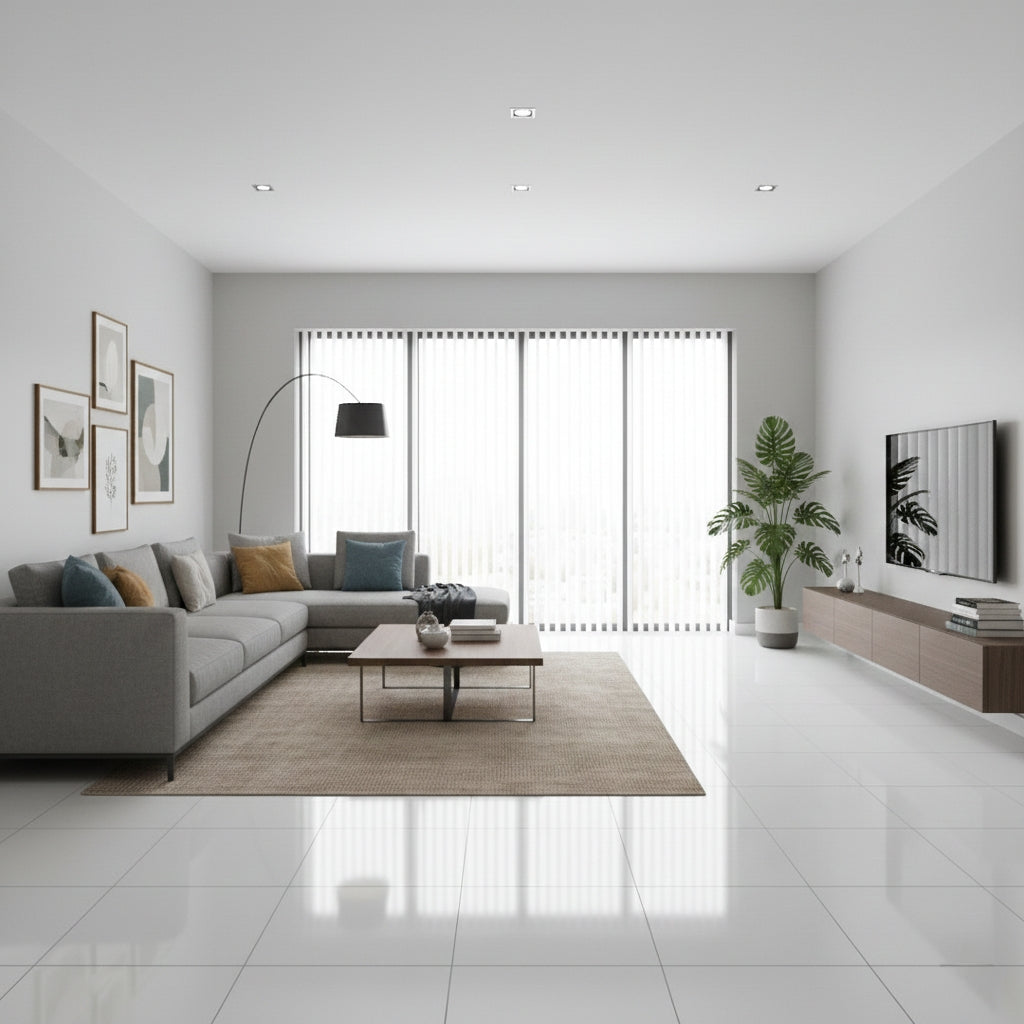 HPD6000 Arctic Glossy White | 60x60 Polished Porcelain Wall & Floor Tile