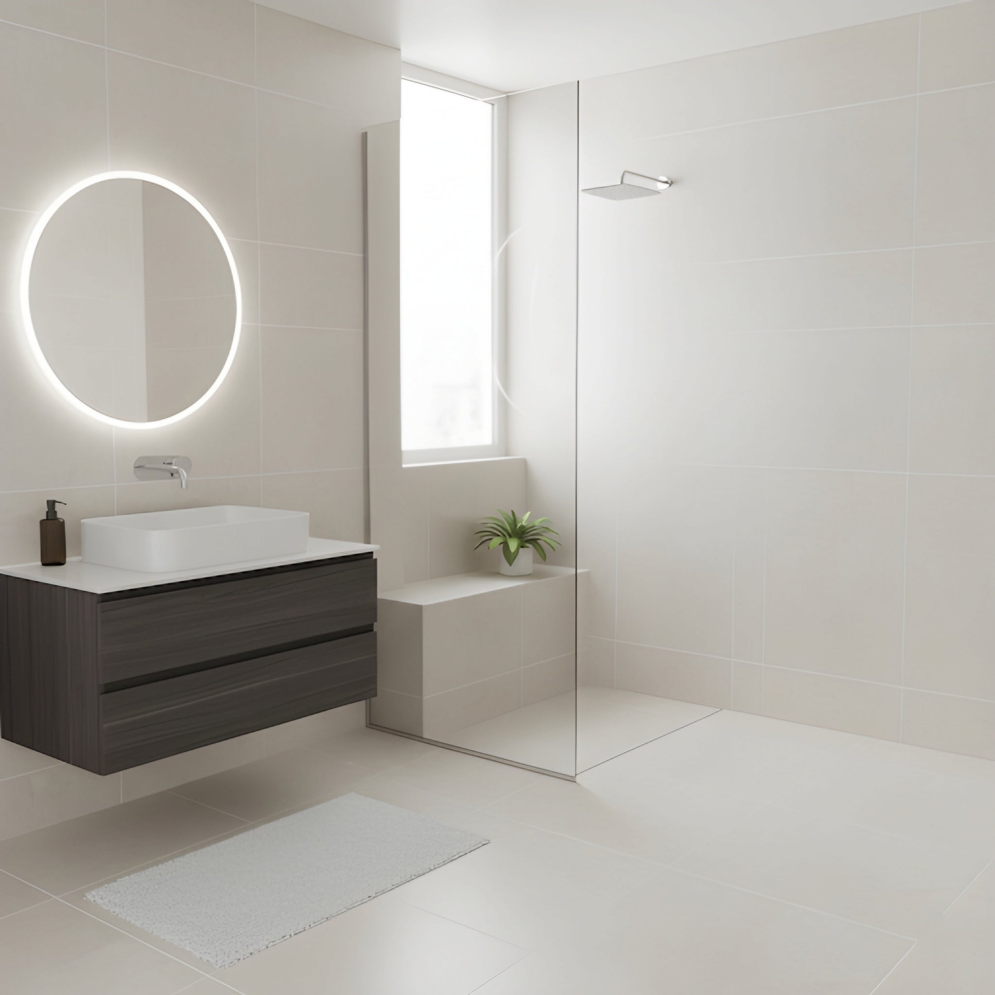 FPG6001 Plain Ivory | 60x60 Porcelain Tiles Glossy