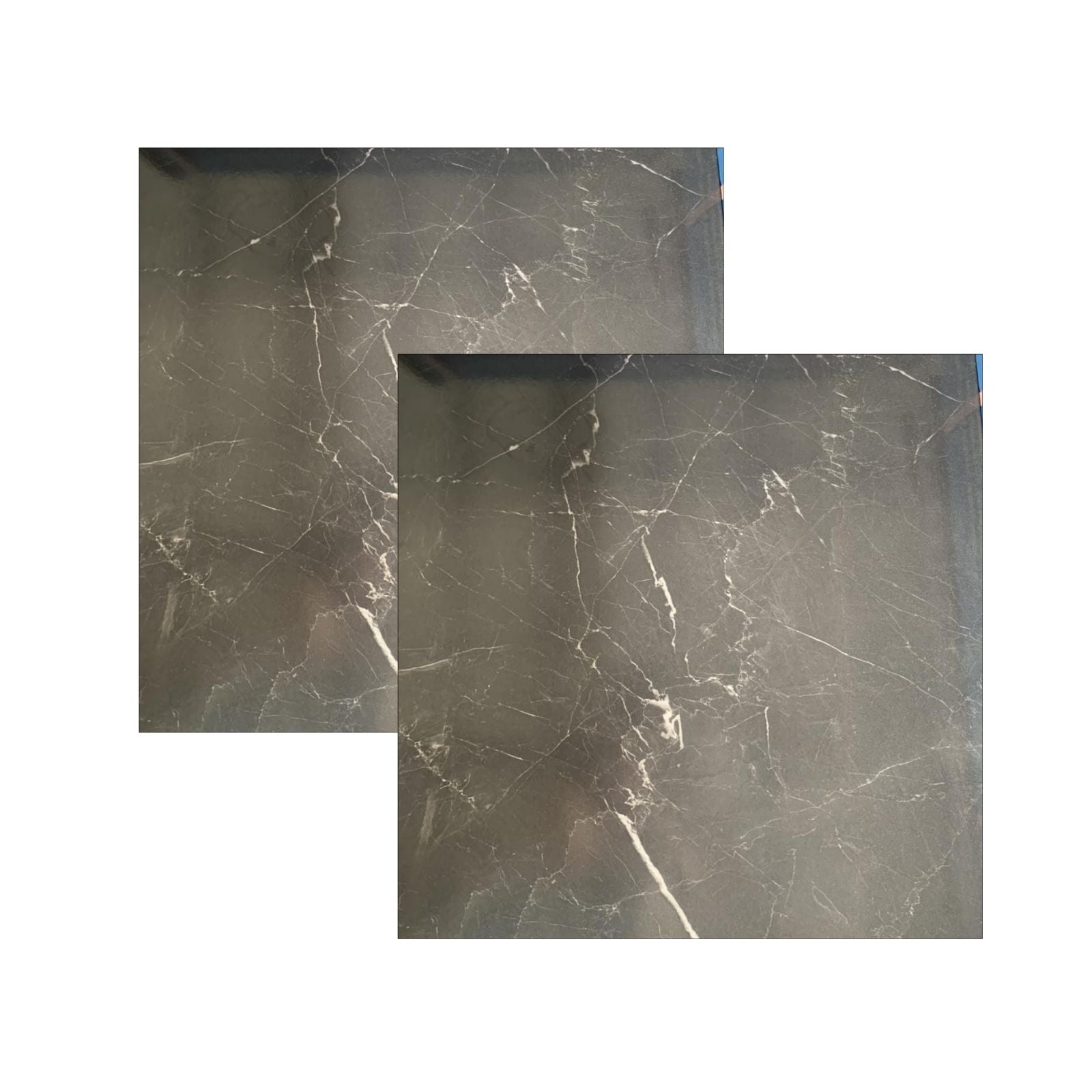 Midnight Marquina | 40x40 Premium Ceramic Tiles Glossy