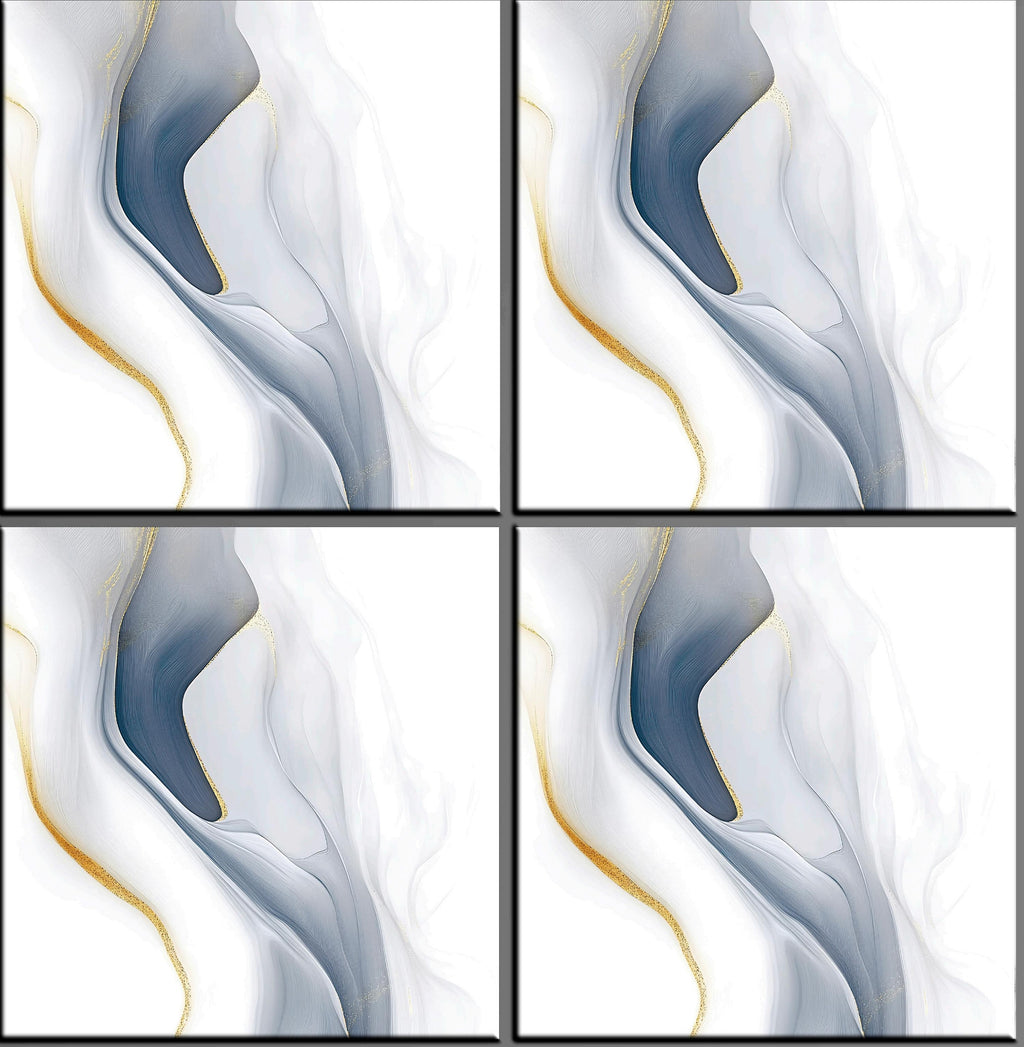 LTP6248 Celestial Flow Gold-Veined Art | 60x60 Vitrified Ceramic Tiles Glossy