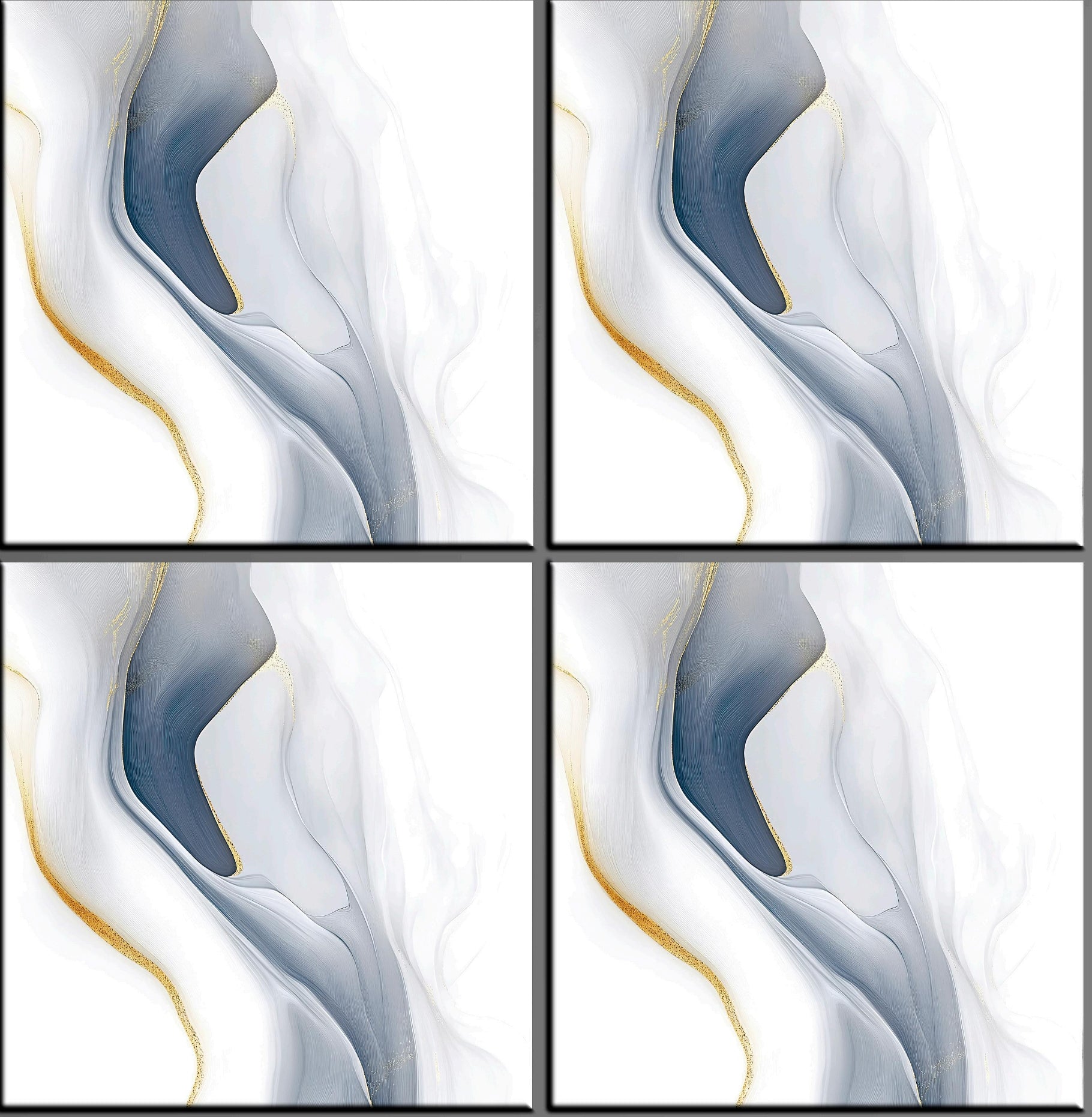 LTP6248 Celestial Flow Gold-Veined Art | 60x60 Vitrified Ceramic Tiles Glossy