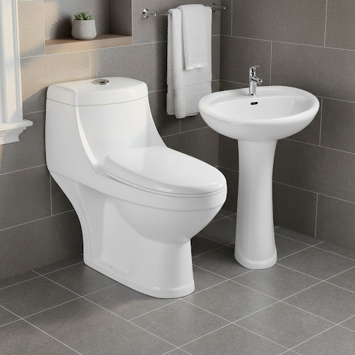 1-piece Toilet w/ Pedestal washbasin SH-8080