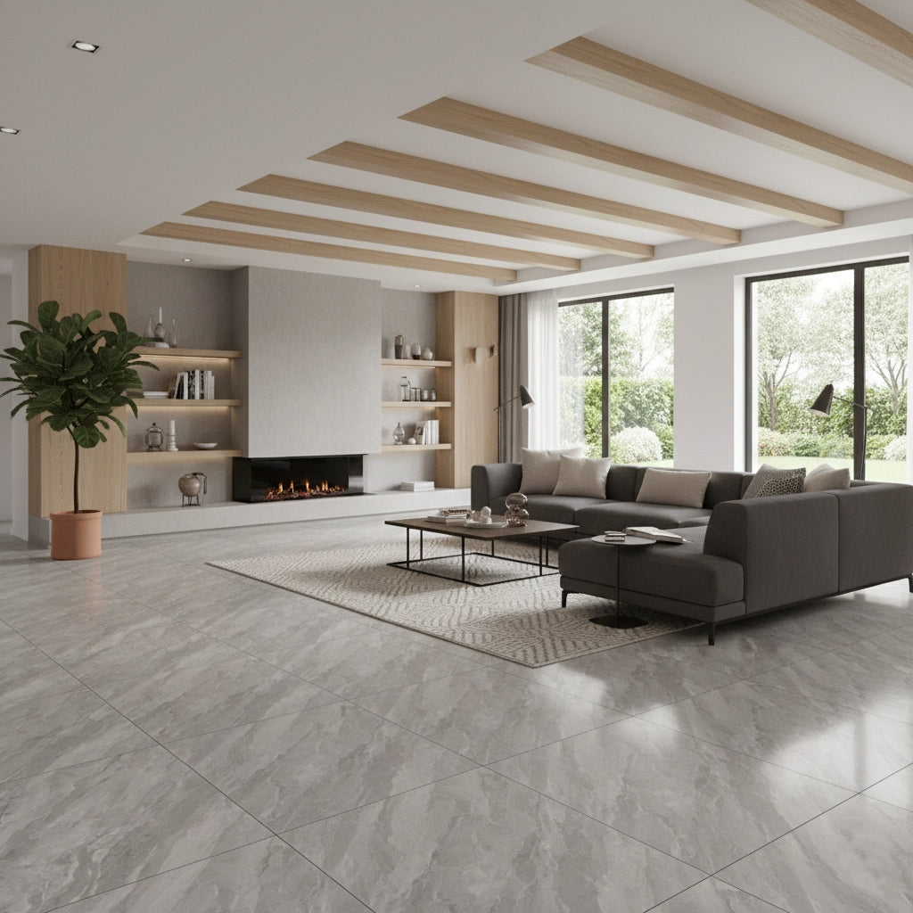 LTP6212 - Stormy Slate | 60x60 Vitrified Ceramic Tiles Glossy
