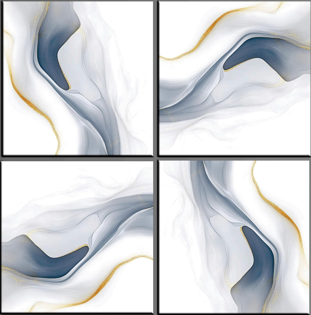 LTP6248 Celestial Flow Gold-Veined Art | 60x60 Vitrified Ceramic Tiles Glossy