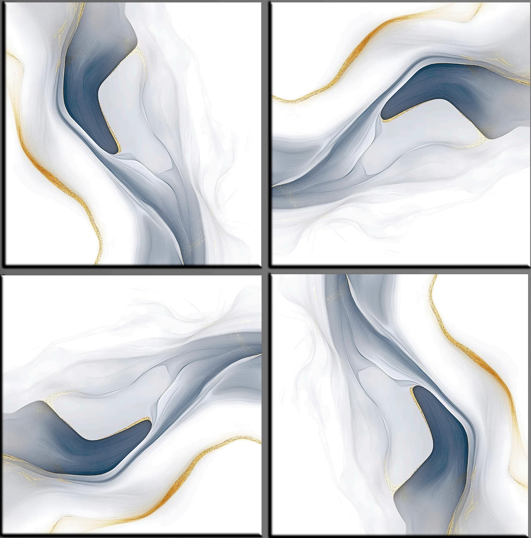 LTP6248 Celestial Flow Gold-Veined Art | 60x60 Vitrified Ceramic Tiles Glossy