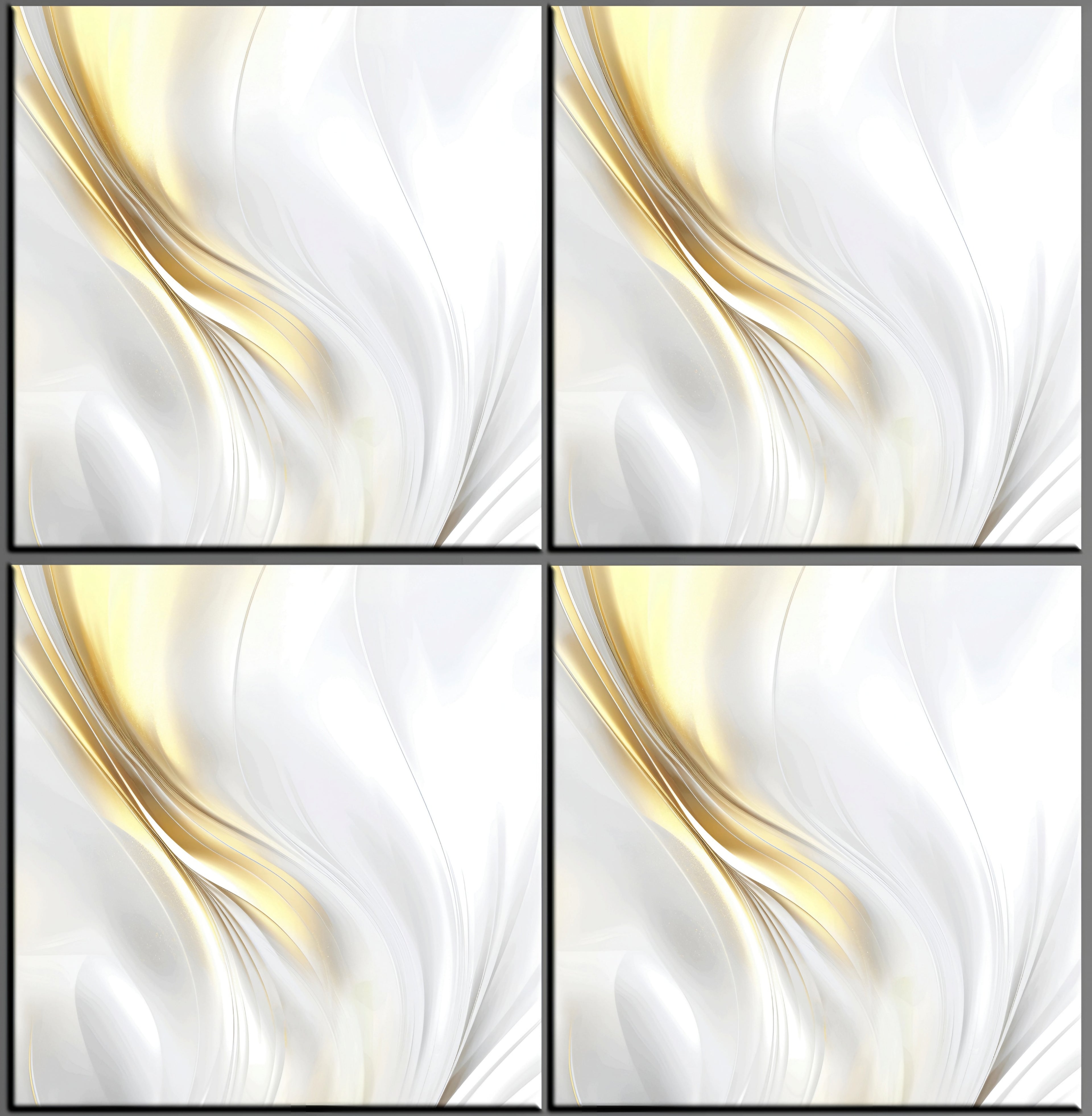 LTP6242 Gilded Flow Luxury Abstract Gold & Pearl | 60x60 Vitrified Ceramic Tiles Glossy