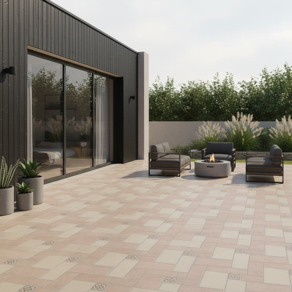 DS414 Tuscan Cobblestone | 40x40 Premium Ceramic Tiles Matte Textured 3D