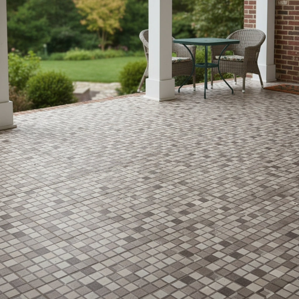 HMD5416 3D Geo-Mosaic | 40x40 Premium Ceramic Tiles Matte Textured 3D