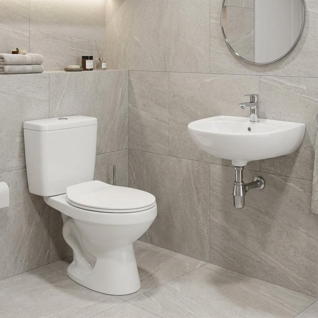 2-piece Toilet w/ Wall Basin Package - SH-8360