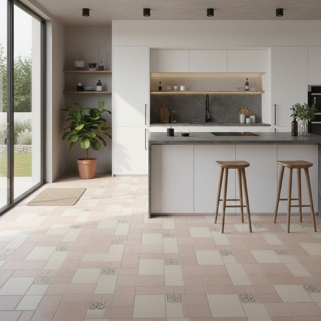 DS414 Tuscan Cobblestone | 40x40 Premium Ceramic Tiles Matte Textured 3D