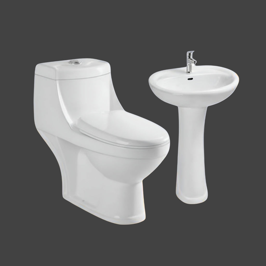 1-piece Toilet w/ Pedestal washbasin SH-8080