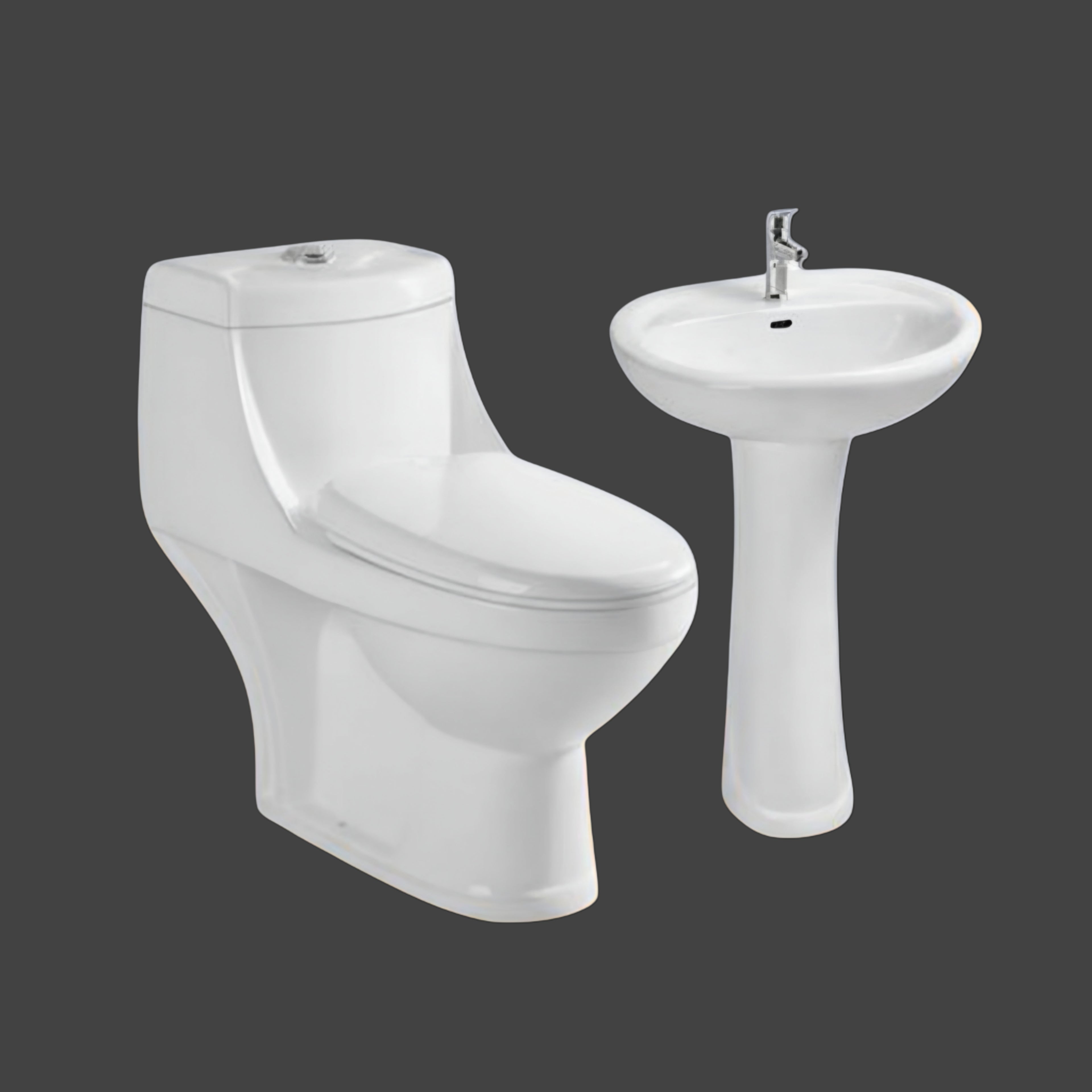 1-piece Toilet w/ Pedestal washbasin SH-8080