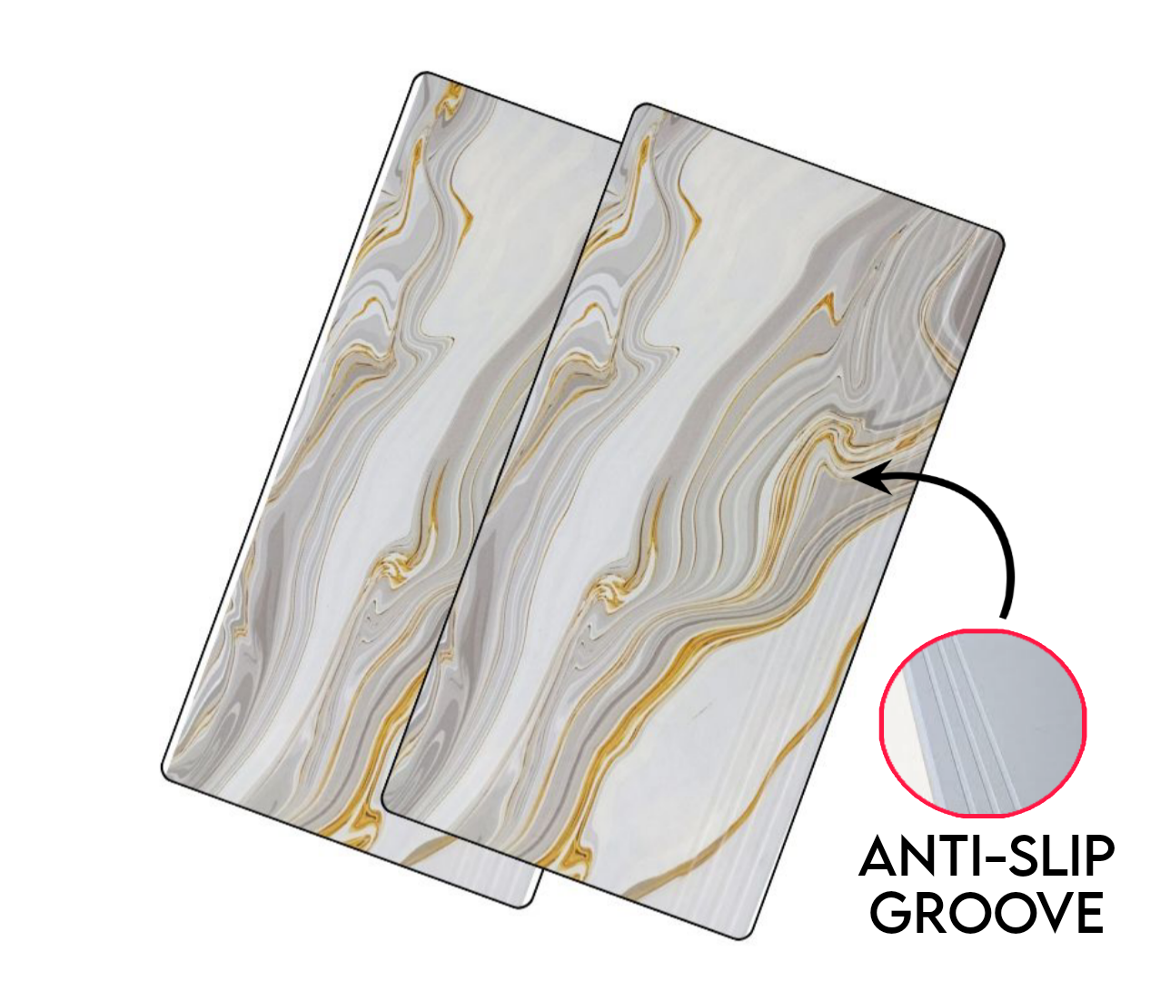 3606/T Liquid Gold Marble Swirl | 30x60 Premium Ceramic Tile Glossy (Wall/Steps)